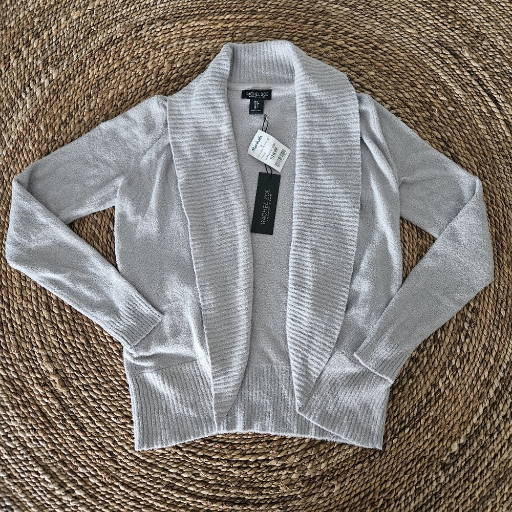 NWT Rachel Zoe Light Gray Cardigan w/ Pockets Size S